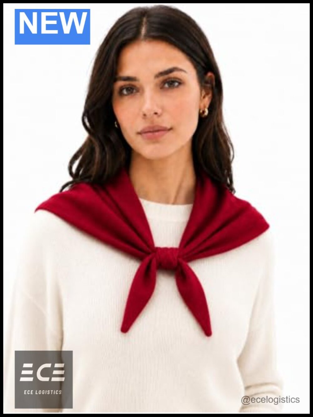 100% Cashmere Small Triangle Scarf Lightweight Neck Wrap